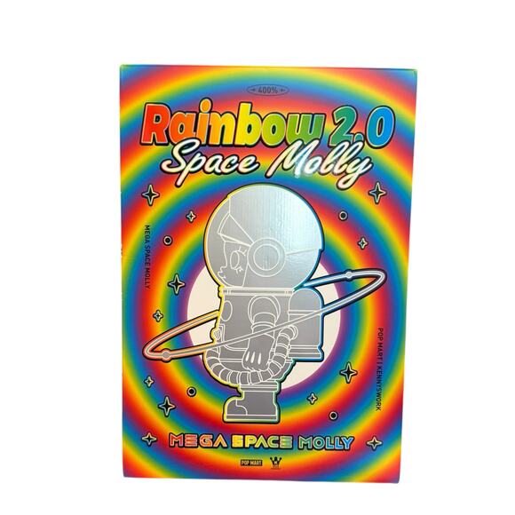 Popmart Space Molly 400% Rainbow Molly 2.0 NEW - Picture 4 of 6